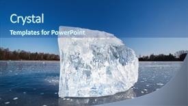  Presentation with ice block - Audience pleasing presentation theme consisting of winter temperatures block of ice backdrop and a ocean colored foreground