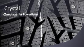  Presentation with thorn - PPT theme having winter thorn tire texture background and a dark gray colored foreground