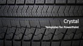  Presentation with tyre - Audience pleasing theme consisting of winter tires close-up tyre backdrop and a dark gray colored foreground