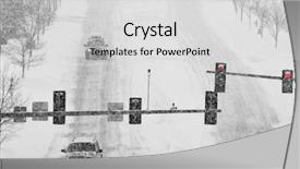  Presentation with blizzard - Amazing slide deck having winter traffic lights blizzard backdrop and a light gray colored foreground