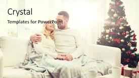  Presentation with christmas holidays - Colorful slide set enhanced with winter tree - family christmas holidays love backdrop and a  colored foreground