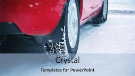  Presentation with element - Slide deck featuring winter tyres element of design background and a light blue colored foreground