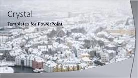  Presentation with mountain view - PPT layouts featuring winter-view-of-alesund-town background and a white colored foreground