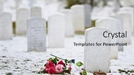  Presentation with washington dc usa map - Colorful PPT theme enhanced with winter war - tombstones in snow - arlington backdrop and a light gray colored foreground