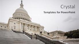  Presentation with capitol - Cool new presentation theme with congress - winter washington dc us capitol backdrop and a white colored foreground