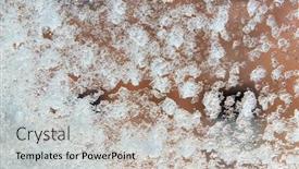  Presentation with blizzard - Theme enhanced with winter-weather-concept-window-glass background and a mint green colored foreground