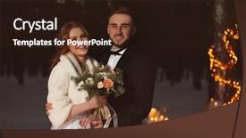  Presentation with wedding - Beautiful presentation featuring winter wedding outdoors in even backdrop and a  colored foreground