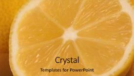  Presentation with lemons - PPT theme consisting of winter wemon - close up of fresh ripe background and a gold colored foreground
