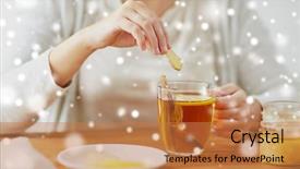  Presentation with healthy eating food photography - Slides having winter wemon - healthy food eating and ethnoscience background and a coral colored foreground