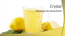  Presentation with sage - Colorful presentation design enhanced with winter wemon - hot lemon drink with sage backdrop and a  colored foreground