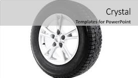  Presentation with wheel - Amazing presentation having casting aluminum - winter wheel isolated on white backdrop and a light gray colored foreground