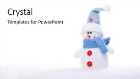  Presentation with snowman - PPT theme featuring winter wonderland - christmas snowman ornament background very background and a white colored foreground