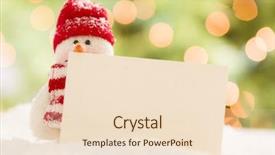  Presentation with snowman - Slides with winter wonderland - cute snowman with scarf background and a lemonade colored foreground