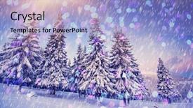  Presentation with winter wonderland - Cool new presentation theme with winter wonderland - frosty and sunny day is backdrop and a light blue colored foreground