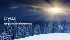  Presentation with winter wonderland - PPT layouts enhanced with winter wonderland - majestic sunset in the mountains background and a  colored foreground