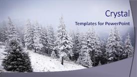  Presentation with winter wonderland - Colorful slide deck enhanced with winter wonderland - christmas background with snowy fir trees in the mountains backdrop and a sky blue colored foreground