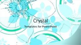  Presentation with blue floral - Beautiful theme featuring wintry background illustration of floral pattern with abstract rose flowers in modern blue and green tones backdrop and a cool aqua colored foreground