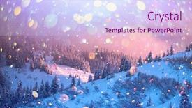  Presentation with bokeh effect blue light - Audience pleasing slides consisting of wintry scene with snowy tree backdrop and a sky blue colored foreground