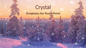  Presentation with bokeh effect blue light - Colorful PPT layouts enhanced with wintry scene with snowy tree backdrop and a  colored foreground