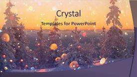  Presentation with mountains fantasy abstract nature landscape - Audience pleasing theme consisting of wintry scene with snowy tree backdrop and a lemonade colored foreground