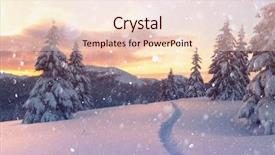  Presentation with winter landscape winter tree - Amazing presentation having wintry scene with snowy tree backdrop and a lemonade colored foreground