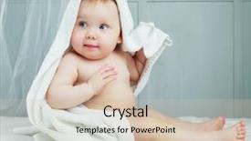  Presentation with wipe - Colorful slides enhanced with wipe - baby at home in bed backdrop and a lemonade colored foreground