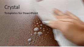  Presentation with agriculture farm machinery spraying insecticide - Presentation consisting of wipe room - spraying and wiping table background and a  colored foreground