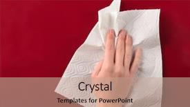  Presentation with paper towel roll - PPT layouts featuring wiping color surface with paper background and a coral colored foreground