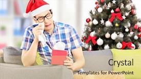  Presentation with women multicultural sad - Beautiful PPT theme featuring wiping his eyes from crying backdrop and a lemonade colored foreground