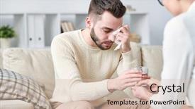  Presentation with tears - Slide deck featuring wiping tears with tissue background and a soft green colored foreground