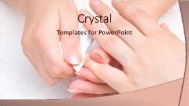  Presentation with manicure - Beautiful presentation featuring wiping the moisturizer from end backdrop and a  colored foreground