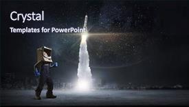  Presentation with astronaut - Audience pleasing slide set consisting of wird - he want to become astronaut backdrop and a wine colored foreground