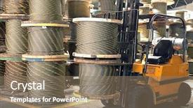  Presentation with wire auto - Audience pleasing theme consisting of wire auto - factory backdrop and a coral colored foreground