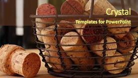  Presentation with rustic february birthday - Beautiful slides featuring wire basket filled with wine backdrop and a  colored foreground