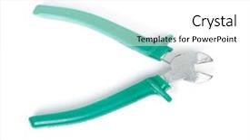  Presentation with white and green generic - Cool new theme with wire cutter pliers with green backdrop and a white colored foreground