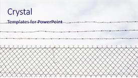  Presentation with steel - Audience pleasing presentation design consisting of wire mesh fence made backdrop and a sky blue colored foreground