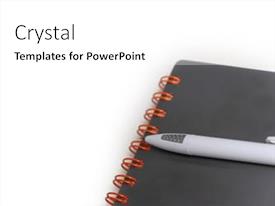 Powerpoint Graphics/animation Wire Notebook And Pen On White Mockup PPT Template | CrystalGraphics #33