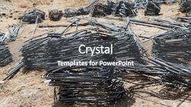  Presentation with reinforcement - Colorful slides enhanced with wire rod - close up of reinforcement mesh backdrop and a dark gray colored foreground