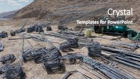  Presentation with reinforcement - Beautiful PPT theme featuring wire rod - close up of reinforcement mesh backdrop and a gray colored foreground