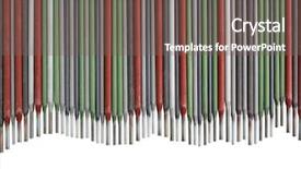  Presentation with colorful wave - Slides featuring wire rod - colorful welding sticks electrodes wave background and a violet colored foreground