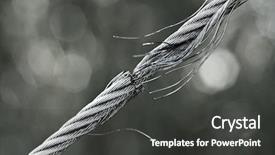  Presentation with cable - Colorful presentation theme enhanced with cliff hanger - breaking steel cable backdrop and a dark gray colored foreground