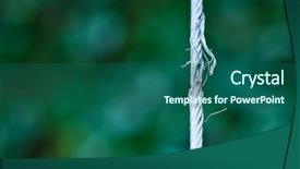  Presentation with steel - PPT theme enhanced with cliff hanger - damaged steel cable shallow depth background and a ocean colored foreground