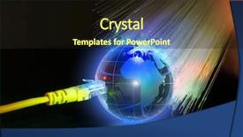  Presentation with earth network - Audience pleasing PPT theme consisting of wire transfer - glass earth with network backdrop and a wine colored foreground