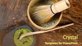  Presentation with zen - Colorful presentation theme enhanced with wire whisk for zen tea backdrop and a tawny brown colored foreground