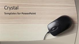  Presentation with black light - Colorful PPT theme enhanced with wired black mouse on light backdrop and a soft green colored foreground