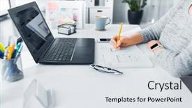  Presentation with web design - Audience pleasing slide set consisting of wireframe - app design technology and business backdrop and a light gray colored foreground