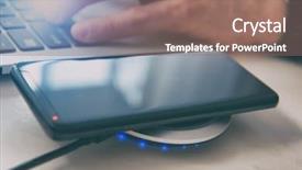  Presentation with wireless - Theme featuring wireless charging pad charge background and a violet colored foreground