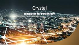  Presentation with wireless communication - Colorful presentation design enhanced with wireless communication and networking backdrop and a tawny brown colored foreground