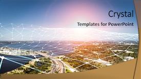  Presentation with wireless communication - Cool new presentation design with wireless communication and networking backdrop and a teal colored foreground