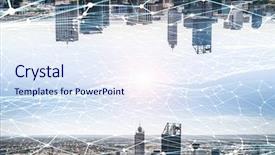  Presentation with wireless communication - Cool new presentation with wireless communication and networking backdrop and a sky blue colored foreground